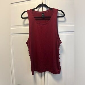 Victoria’s Secret Sport Tank Top With Mesh And Lace Up Detail On Sides